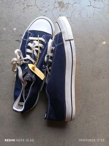 Harvard Navy Blue Canvas Sneakers - Size UK 8