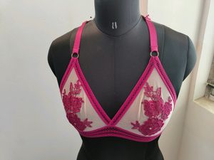 Pink Halter Neck Bralette