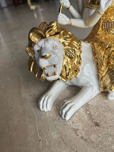 Durga Statue Golden White