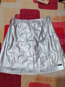Silver Mini Skirt