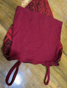 RED Scarf Cropped Top