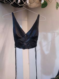 Bershka Snakeskin Corset Top