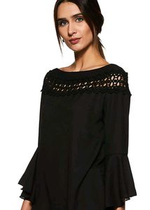 Style Quotient Black Lace Top