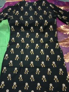 Floral &amp; Geometric Print Kurti - UsedOnly 4-5 Time