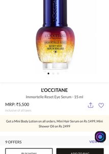 L&#39;Occitane Eye Serum Samples Pack Of 30