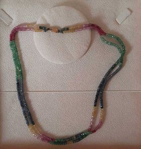 Gemstone Necklace Genuine Real Gems+gold