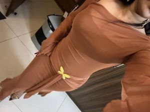 Elegant Brown Maxi Dress