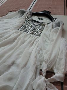 (50%)Price Drop🥳White Tunic Cum Dress🤍