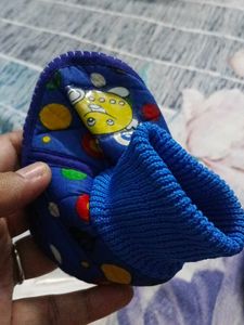 Cute Blue Baby Booties