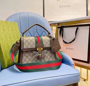 Gucci Bee Queen Top Handle Shoulder Bag