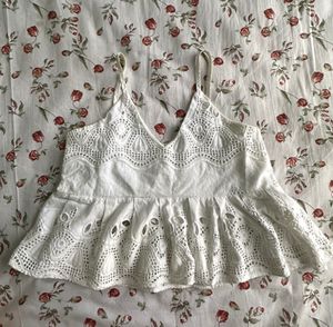 Embroidered Crop Top