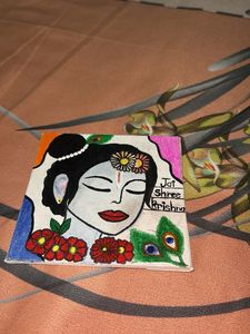 Handmade Krishna Canvas Art