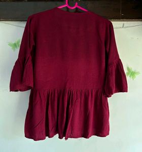Burgundy Empire Top
