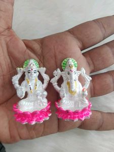 pure silver 99%Lakshmi Ganesh Idol Set