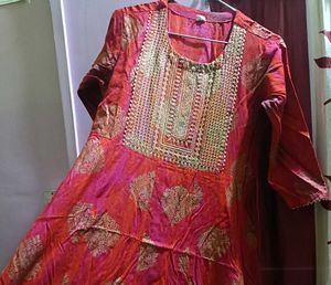 Red Printed Kurta