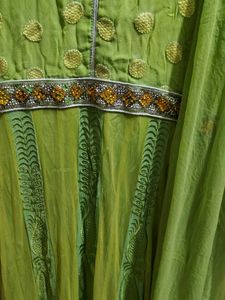 Green Embroidered Anarkali with Dupatta