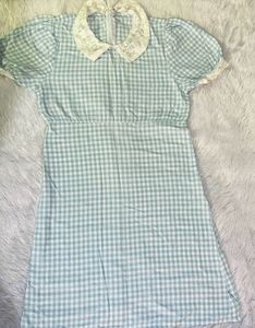 blue checkered Dress🦋💙