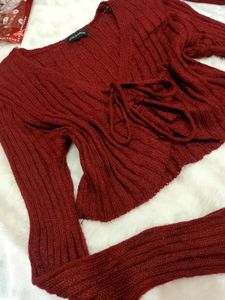 🎀Stylish Maroon Crop Top🎀