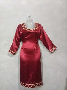 Red Satin Salwar Suit