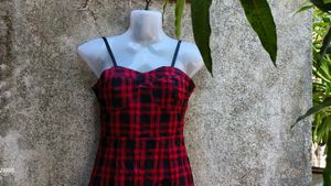 92. Red Plaid Dress