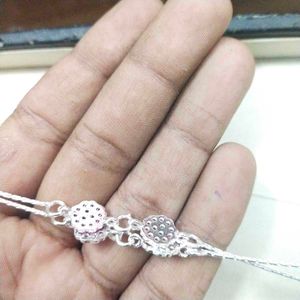 Pure Silver CZ Snack Chain ⛓️ Anklets पायल