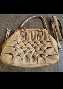Vintage Gold Beaded Handbag