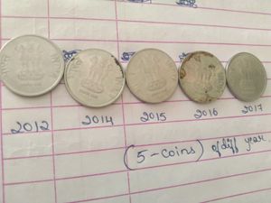 Rare 1 Rupee Coin Set Of Different Year (2012-2017