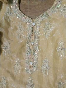 Embroidered salwar suit with dupatta