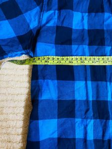 Blue Color Cotton Branded Shirt