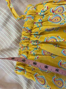 Yellow Paisley Print Pallazo