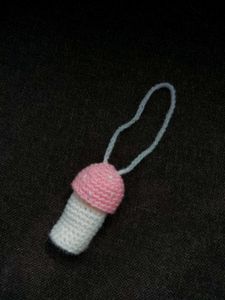 Crochet Mushroom 🍄 Lipstick Holder