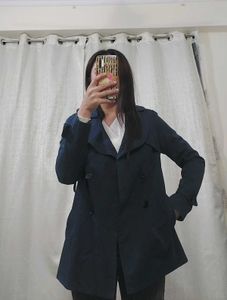 Navy Blue Trench Coat