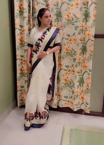 Elegant White Saree