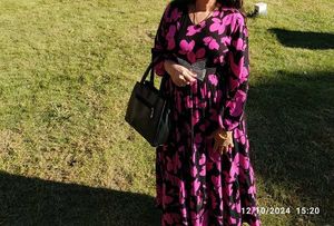 Floral Maxi Dress (Belt Not Included)