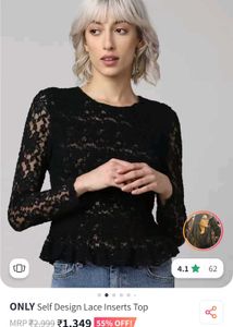 ONLY Black Net Top
