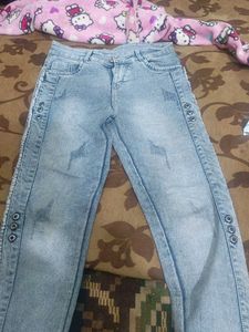 Stylish Light Wash Denim Jeans