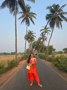 Strappy Orange Coral Dress