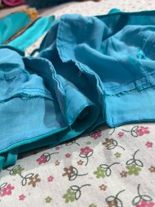 Blue Saari with Blouse | Sadi