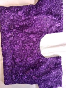 Purple Embroidered Blouse