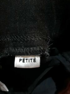 Petite Y2k Baggy Unisex Black Wide Leg Pants