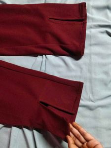 Maroon Off Shoulder Co Od Set