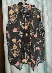 Black Floral Shirt