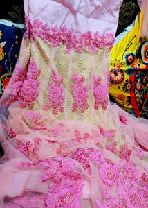 Pink Thread Embroidery Gown💗