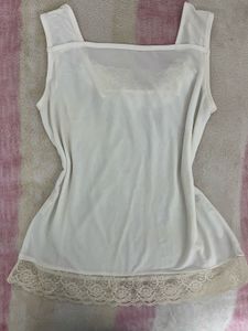 White Lace Coquette Top 🦢