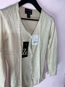 Elegant Olive Off White Top