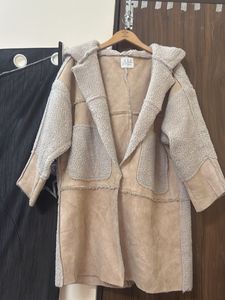 Cozy Faux Shearling Hooded Coat