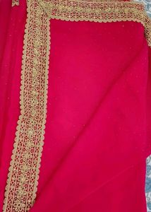 Beautiful Hajar Booti Saree With Stich Blouse