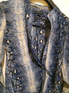 Stylish Blue Animal Print Top