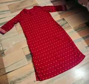 Printed Jaipuri Kurta With Pant For Girls And Wome