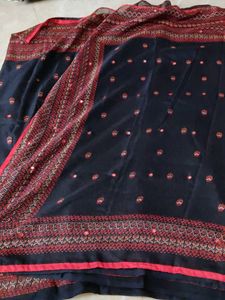 Black Embroidery Saree